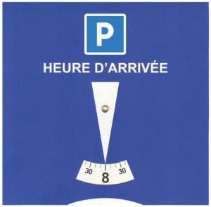 Disque zone bleue conforme